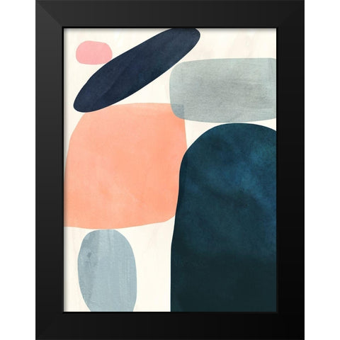 Gem Totem I Black Modern Wood Framed Art Print by Borges, Victoria