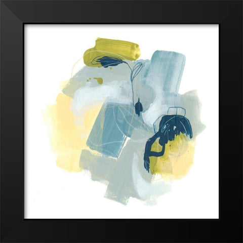 Water Motion IV Black Modern Wood Framed Art Print by Vess, June Erica