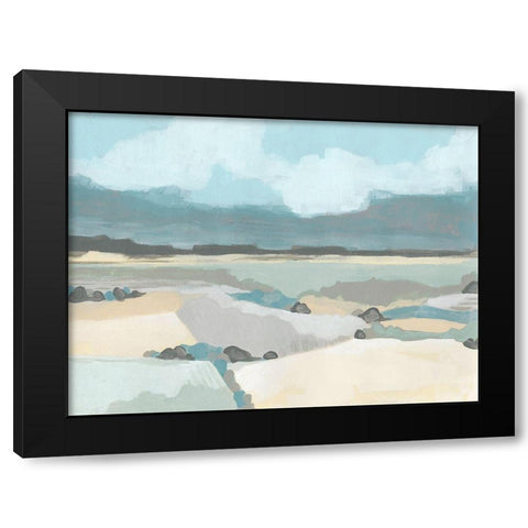 Mountain Valley Vista I Black Modern Wood Framed Art Print by Vess, June Erica