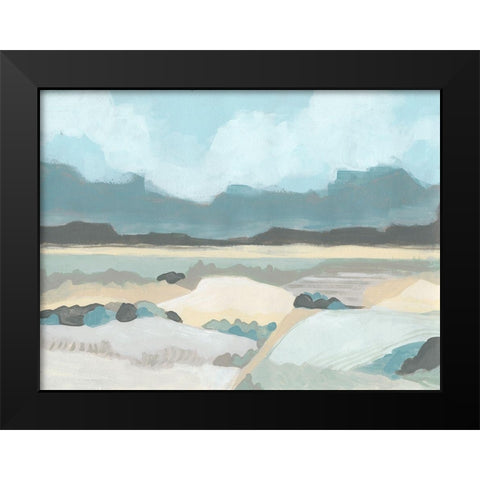 Mountain Valley Vista II Black Modern Wood Framed Art Print by Vess, June Erica