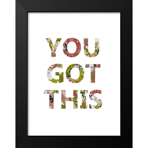 Empower Flowers III Black Modern Wood Framed Art Print by Goldberger, Jennifer