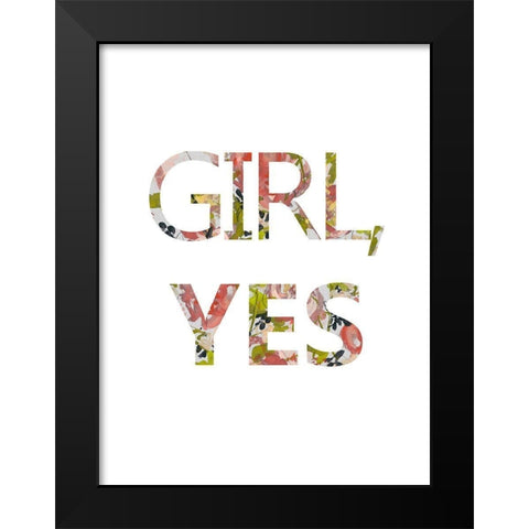 Empower Flowers IV Black Modern Wood Framed Art Print by Goldberger, Jennifer