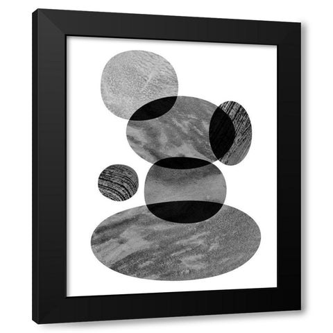 Moving Orbs II Black Modern Wood Framed Art Print by Sizemore, Natalie