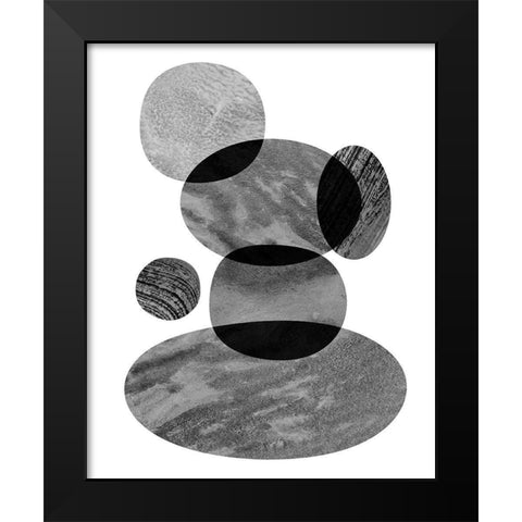Moving Orbs II Black Modern Wood Framed Art Print by Sizemore, Natalie