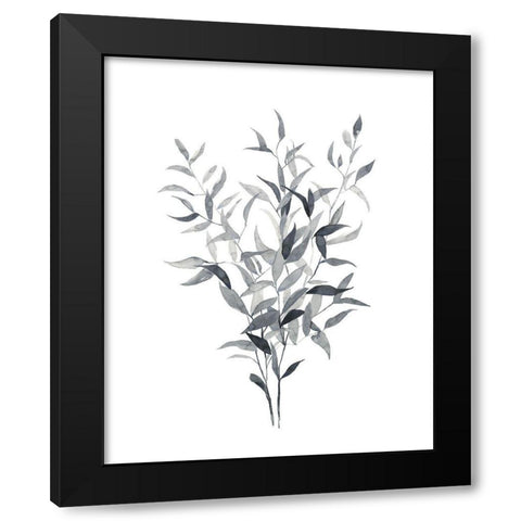 Paynes Grey Botanicals I Black Modern Wood Framed Art Print with Double Matting by Scarvey, Emma