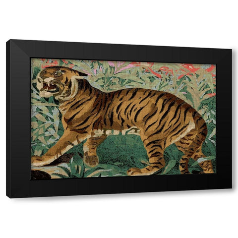 Concrete Jungle Cat II Black Modern Wood Framed Art Print with Double Matting by Fagalde, Jarman