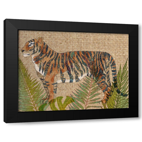 Rattan Jungle II Black Modern Wood Framed Art Print with Double Matting by Zarris, Chariklia