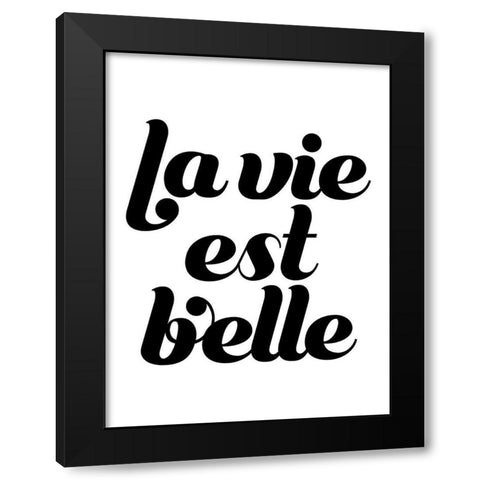 La Vie III Black Modern Wood Framed Art Print with Double Matting by Popp, Grace