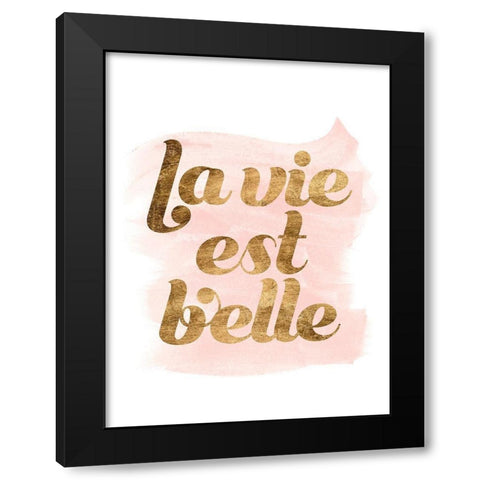 La Vie in Pink III Black Modern Wood Framed Art Print by Popp, Grace