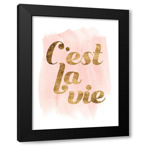 La Vie in Pink IV Black Modern Wood Framed Art Print by Popp, Grace