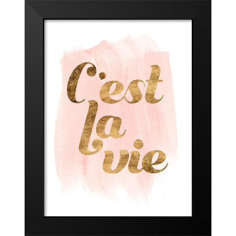 La Vie in Pink IV Black Modern Wood Framed Art Print by Popp, Grace