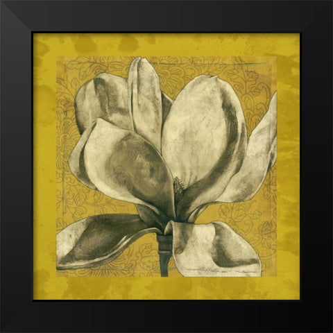 Ecru Magnolia I Black Modern Wood Framed Art Print by Goldberger, Jennifer