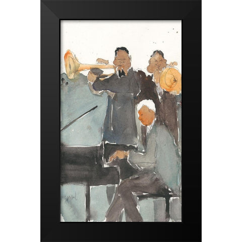 All Together Now I Black Modern Wood Framed Art Print by Dixon, Samuel
