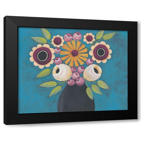 Flowers Galore I Black Modern Wood Framed Art Print with Double Matting by Moore, Regina