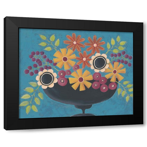 Flowers Galore II Black Modern Wood Framed Art Print by Moore, Regina