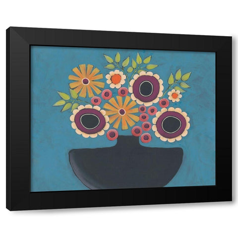 Flowers Galore III Black Modern Wood Framed Art Print by Moore, Regina