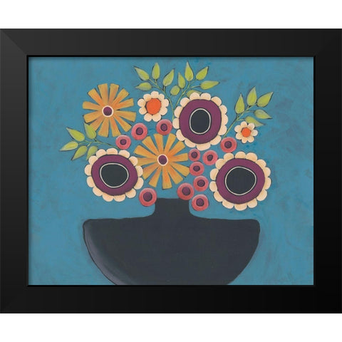 Flowers Galore III Black Modern Wood Framed Art Print by Moore, Regina