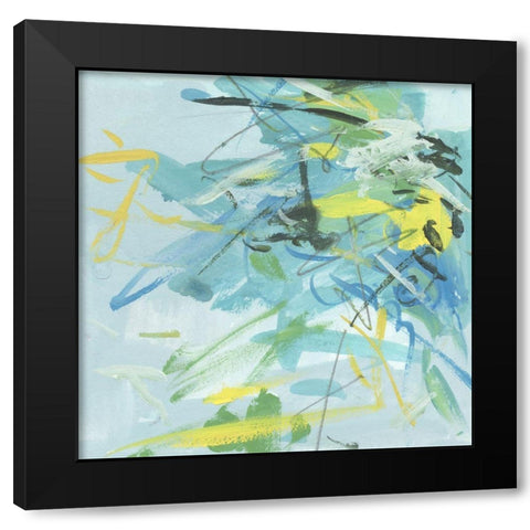 Summer Symphony II Black Modern Wood Framed Art Print with Double Matting by Wang, Melissa