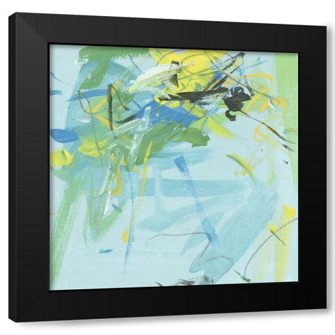 Summer Symphony III Black Modern Wood Framed Art Print with Double Matting by Wang, Melissa