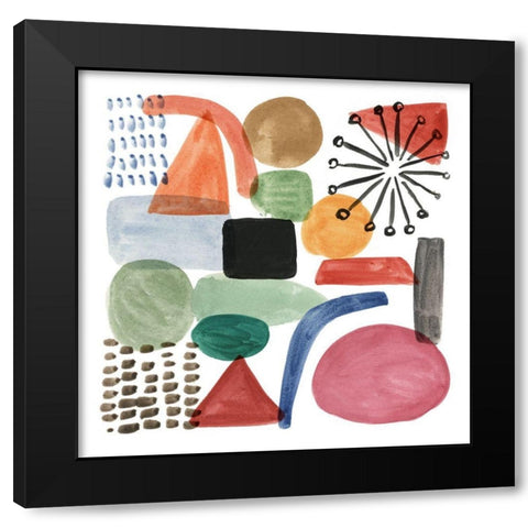 Colour Code I Black Modern Wood Framed Art Print with Double Matting by Wang, Melissa