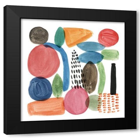 Colour Code III Black Modern Wood Framed Art Print by Wang, Melissa