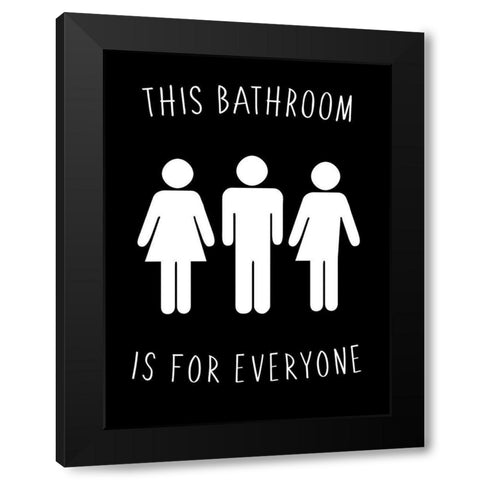 Human Bathroom I Black Modern Wood Framed Art Print by Fagalde, Jarman