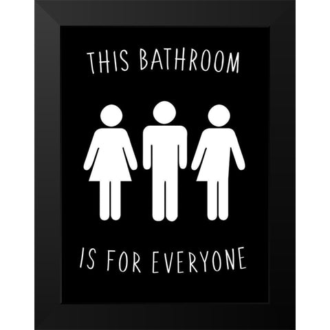 Human Bathroom I Black Modern Wood Framed Art Print by Fagalde, Jarman