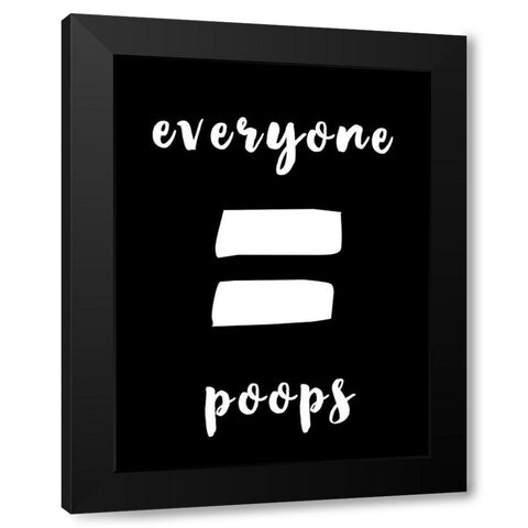Human Bathroom II Black Modern Wood Framed Art Print with Double Matting by Fagalde, Jarman