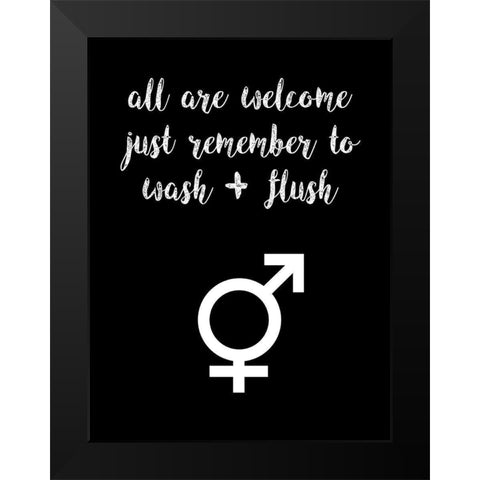 Human Bathroom III Black Modern Wood Framed Art Print by Fagalde, Jarman