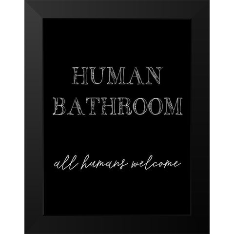 Human Bathroom IV Black Modern Wood Framed Art Print by Fagalde, Jarman
