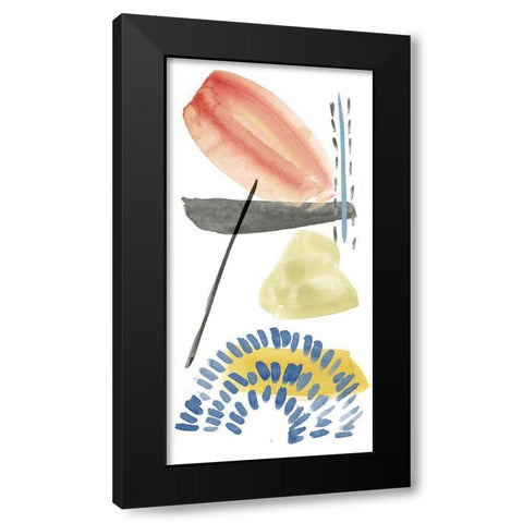 Above and Below I Black Modern Wood Framed Art Print with Double Matting by Wang, Melissa