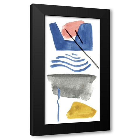 Above and Below IV Black Modern Wood Framed Art Print with Double Matting by Wang, Melissa