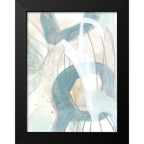 Water Orbit I Black Modern Wood Framed Art Print by Vess, June Erica
