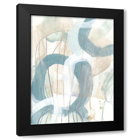 Water Orbit II Black Modern Wood Framed Art Print with Double Matting by Vess, June Erica