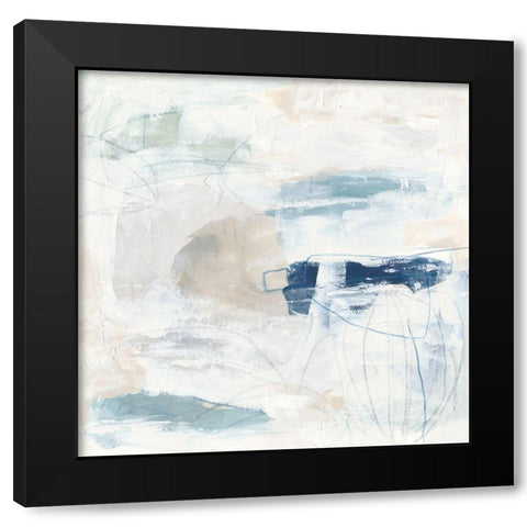 Pebble Coast II Black Modern Wood Framed Art Print with Double Matting by Vess, June Erica