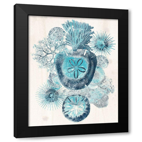 Coastal Melange I Black Modern Wood Framed Art Print by Vess, June Erica