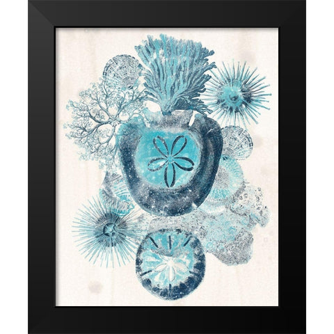 Coastal Melange I Black Modern Wood Framed Art Print by Vess, June Erica