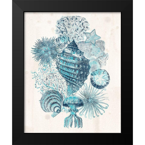 Coastal Melange II Black Modern Wood Framed Art Print by Vess, June Erica