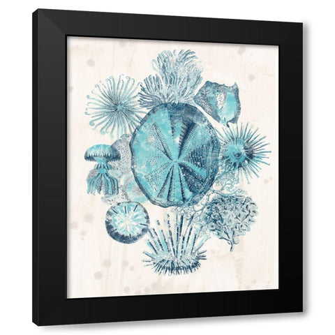 Coastal Melange IV Black Modern Wood Framed Art Print by Vess, June Erica