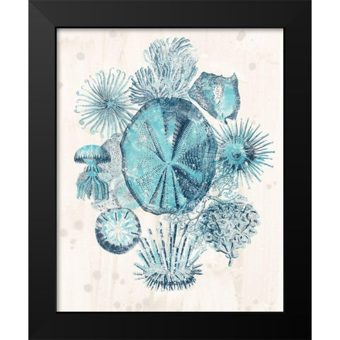 Coastal Melange IV Black Modern Wood Framed Art Print by Vess, June Erica