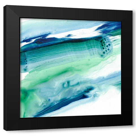 One Fluid Motion II Black Modern Wood Framed Art Print with Double Matting by Harper, Ethan