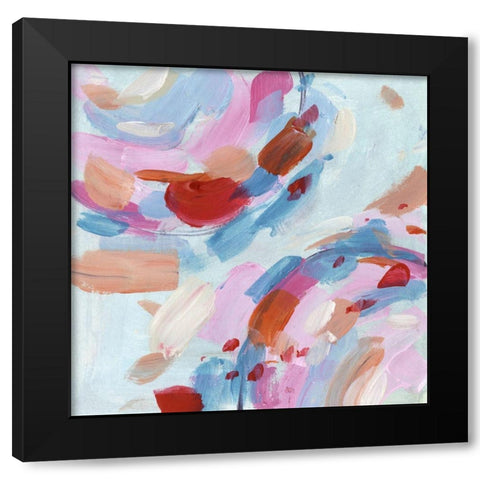 Pixel I Black Modern Wood Framed Art Print by Wang, Melissa