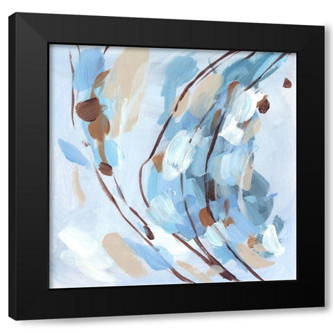 Restless Wave I Black Modern Wood Framed Art Print with Double Matting by Wang, Melissa