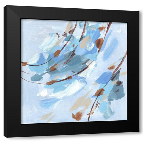 Restless Wave IV Black Modern Wood Framed Art Print with Double Matting by Wang, Melissa