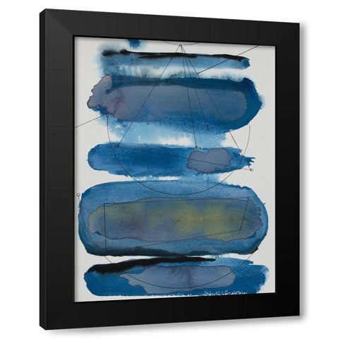 Storm Constellation I Black Modern Wood Framed Art Print with Double Matting by Delamater, Rob