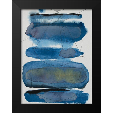 Storm Constellation I Black Modern Wood Framed Art Print by Delamater, Rob