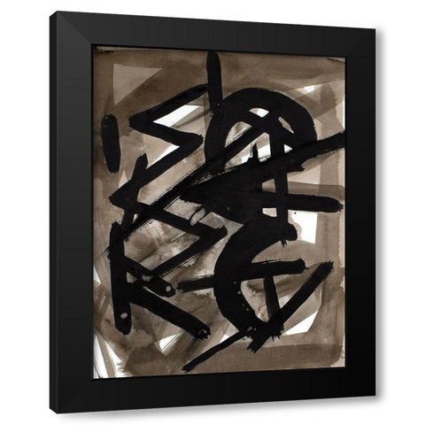 La Machina I Black Modern Wood Framed Art Print with Double Matting by Delamater, Rob