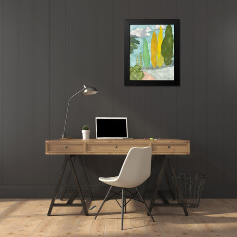 Tuscan Plein Air II Black Modern Wood Framed Art Print by Delamater, Rob