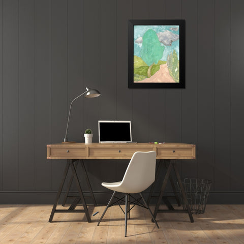 Tuscan Plein Air IV Black Modern Wood Framed Art Print by Delamater, Rob