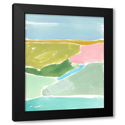 Abstract Italian Landscape I Black Modern Wood Framed Art Print by Delamater, Rob